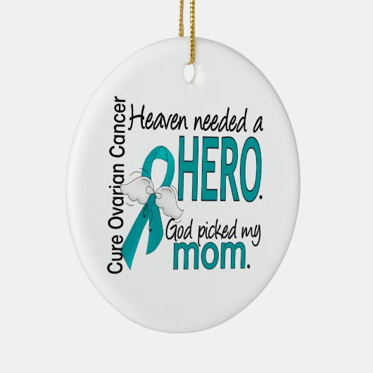 天国は英雄のお母さんの卵巣癌を必要としました セラミックオーナメント (右)