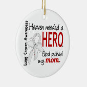 天国は英雄のお母さんの肺癌を必要としました セラミックオーナメント (右)