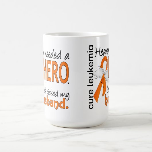 天国は英雄の夫の白血病を必要としました コーヒーマグカップ (中央)