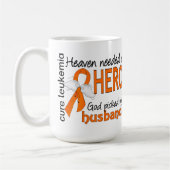 天国は英雄の夫の白血病を必要としました コーヒーマグカップ (左)