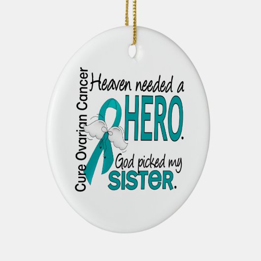 天国は英雄の姉妹の卵巣癌を必要としました セラミックオーナメント (右)