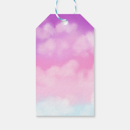 天国は赤ちゃんシャワーの好意ピンク ギフトタグ (裏面)