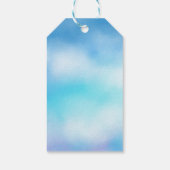 天国は青い赤ちゃんシャワーを送信 ギフトタグ (裏面)