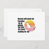 天国は、私の猫たちがそこにいない限り天国にはならない ポストカード (正面/裏面)