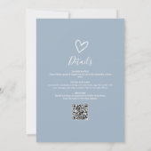 天国は、1つの赤ちゃんシャワーでほこりっぽい青を送った 招待状 (裏面)