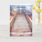 天国への階段のDESIDERATA詩カード カード (黄色い花)