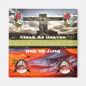 天国または地獄のきれいなか汚れた食洗機の磁石2 マグネット (正面)