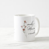 天国を混雑させる花柄  コーヒーマグカップ (正面右)