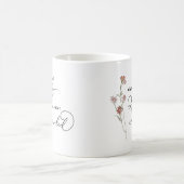 天国を混雑させる花柄  コーヒーマグカップ (中央)