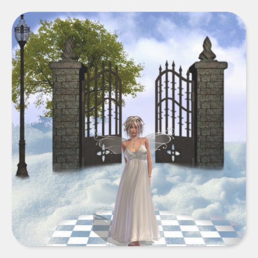 天国エンジェルスティッカー スクエアシール (正面)