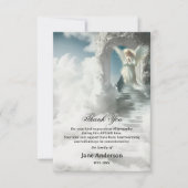 天国エンジェル悔やみや弔慰写真ありがとう サンキューカード (正面)