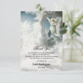 天国エンジェル悔やみや弔慰写真ありがとう サンキューカード (スタンド正面)