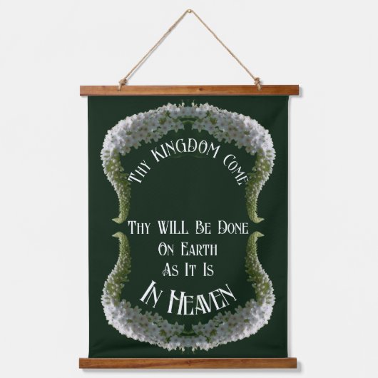 天国オンアースワイルドフラワー感動的抽象芸術 吊り下げ型タペストリー (正面)