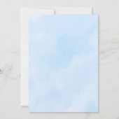 天国クラウドバプテスマ男の赤ちゃん招待状から送信 招待状 (裏面)