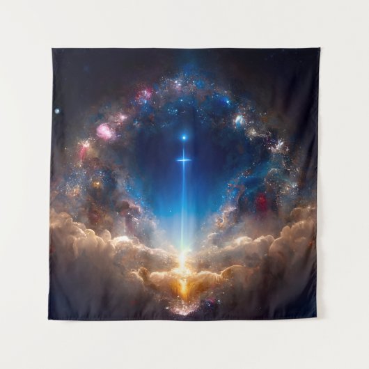 天国ゲート#1.2 [DALL-E 2/AI/MLアート] —宇宙 タペストリー (正面)