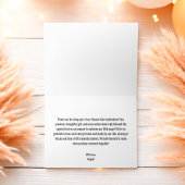 天国セージエンジェルウィングズパステルベビーシャワー サンキューカード