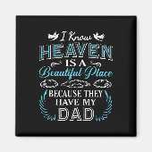 天国パパ天国のパパ恋しく思ギフト父を知る マグネット (正面)