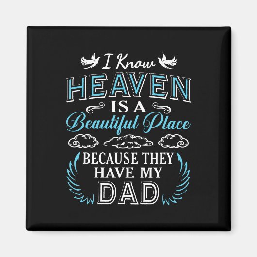 天国パパ天国のパパ恋しく思ギフト父を知る マグネット (正面)