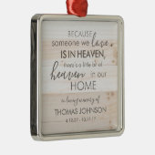 天国パーソナライズされたスクエアオーナメント メタルオーナメント (右)