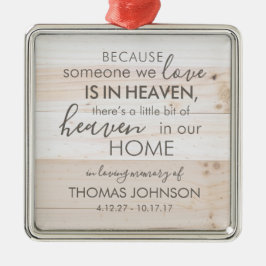 天国パーソナライズされたスクエアオーナメント メタルオーナメント