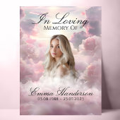 天国ピンク雲のメモリアルのサイン ポスター