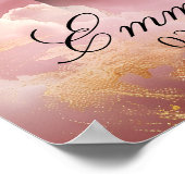 天国ピンク雲メモリアル歓迎サイン ポスター (角)