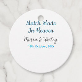 天国ブルーの黒いカップル名の日付で行われた一致 フェイバータグ