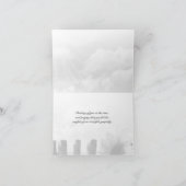 天国ブルースカイクリスチャン悔やみや弔慰メッセージ カード (内部)