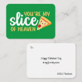 天国プリンおもしろいキュートバレンタインデーのスライス ノートカード (正面/裏面)