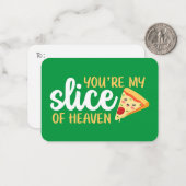 天国プリンおもしろいキュートバレンタインデーのスライス ノートカード (正面/裏面インサイチュ)