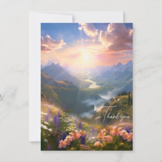 天国マウンテンズサンワイルドフラワーズ悔やみや弔慰 カード (正面)