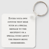 天国メモリアルパーソナライズされたキーチェーンの風 キーホルダー (裏面)