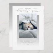 天国モダン平和の書道写真 シーズンカード (正面/裏面)