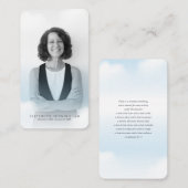 天国写真の追悼式モダン雲 名刺 (正面/裏面)