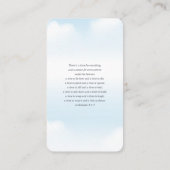 天国写真の追悼式モダン雲 名刺 (裏面)