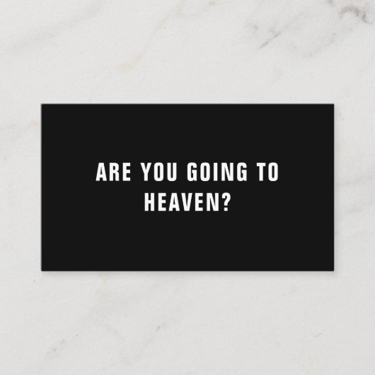 天国問題聖書の聖句クリスチャン 名刺 (正面)