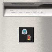 天国地獄D20占い不吉ステッカー マグネット (インサイチュ (食洗機))