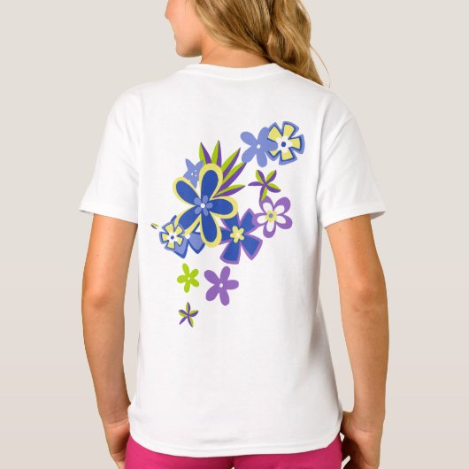 天国的なフラダンス!女の子のTシャツ Tシャツ (裏面)