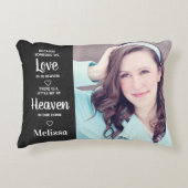 天国記念悔やみや弔慰フェイクレザーファミリーフォト アクセントクッション (正面)