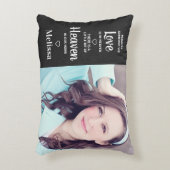 天国記念悔やみや弔慰フェイクレザーファミリーフォト アクセントクッション (正面(垂直))