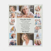 天国詩からハグ数々のフォトコラージュ記念 フリースブランケット (正面)