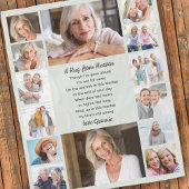 天国詩からハグ数々のフォトコラージュ記念 フリースブランケット