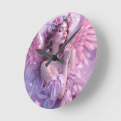 天国赤面：ペタル空の天使 ラウンド壁時計 (傾斜)