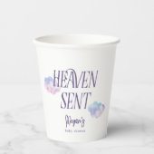 天国送信された宗教少女の赤ちゃんシャワー 紙コップ (正面)