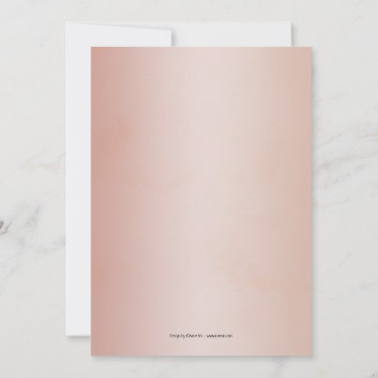 天国送信エンジェルウィングガールベビーシャワー招待状 招待状 (裏面)