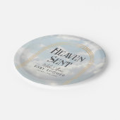 天国送信クラウドスカイボーホーアーチベイビーシャワー ペーパープレート (アングル)