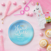 天国送信クリスチャンテーマブルーベビーシャワー ペーパープレート (パーティー)