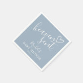 天国送信スクリプトダスティブルーボーイベビーシャワー スタンダードカクテルナプキン (角)