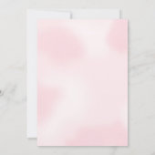 天国送信ピンクベア赤ちゃんシャワー 招待状 (裏面)