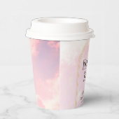 天国送信ピンク曇りボホアーチベイビーシャワー 紙コップ (右)